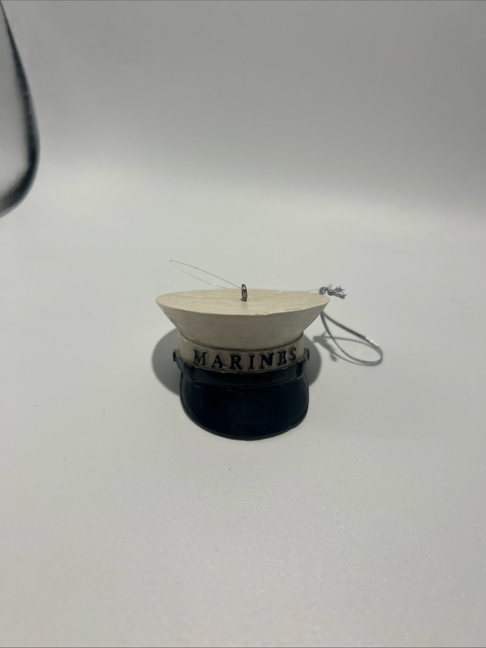 Marines dress Cap Ornament in White and Black